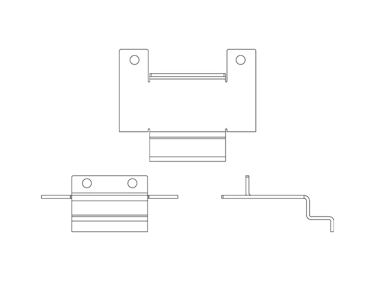 Skizze sanFLOOR® Adapterwinkel 60 für seitlich Verkleidung Aluminium Kantteil 2 mm 74 x 37 mm Länge 90 mm (als Ergänzung zu multiTUBE 60)