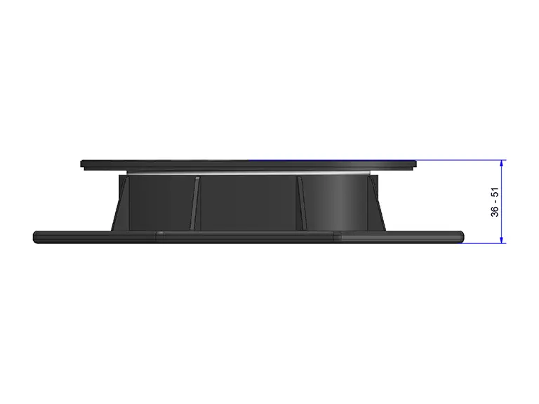 Skizze sanFLOOR® Stelzlager 36 - 51 mm Größe M